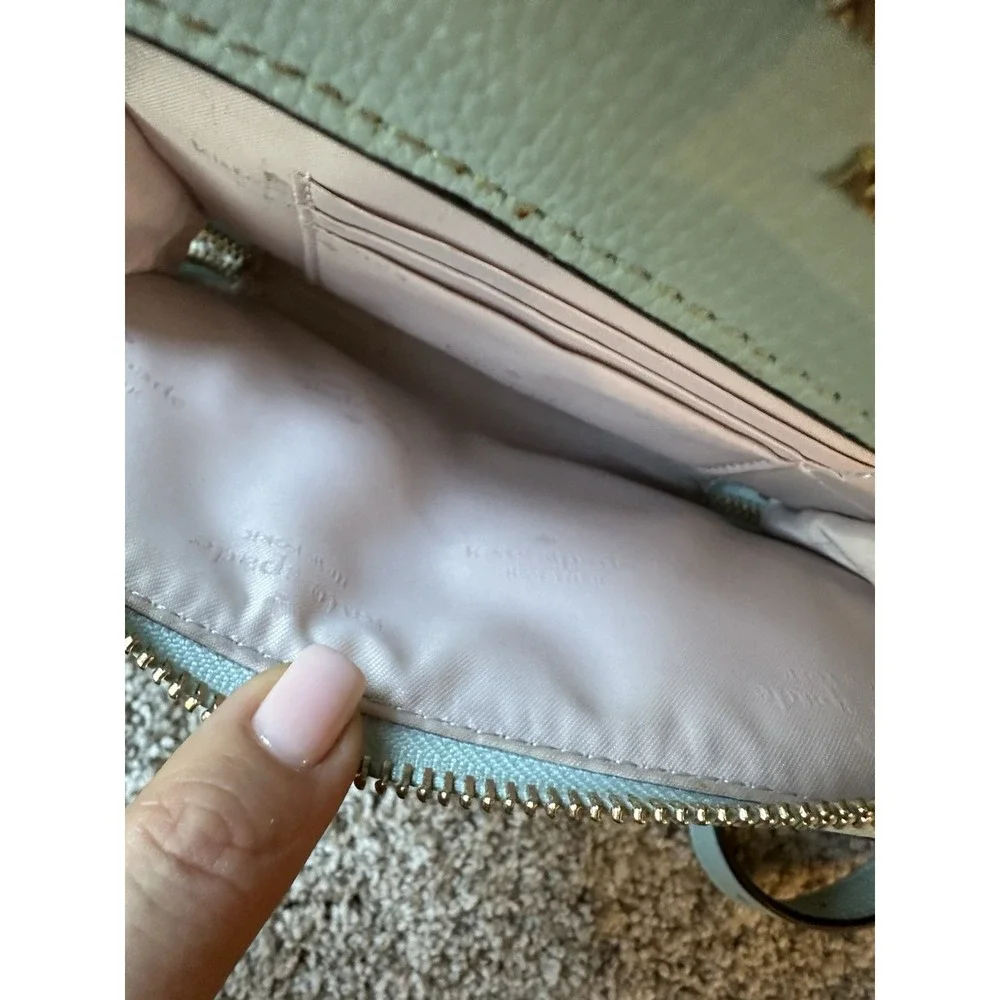 Kate Spade Mint Green Leather Backpack Purse